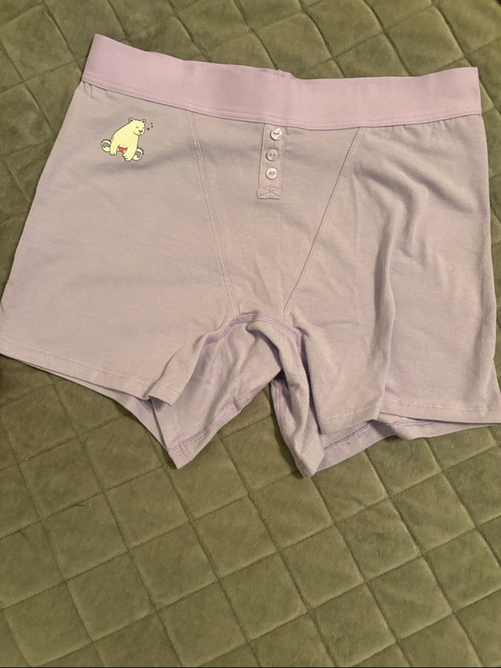 Aerie boyshort. Light Lavender Women's Stretch Boxer Shorts. Medium